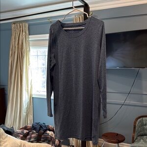 Athleta Uptempo Gray Long Sleeve Dress w pockets